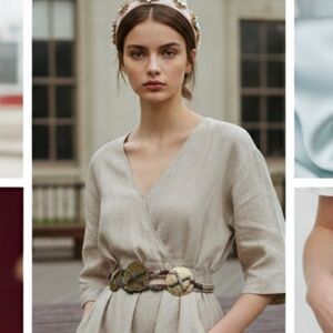 Cream and Copper Rope Belt